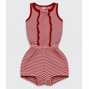 Old Navy Baby Red Striped Romper 3-6M